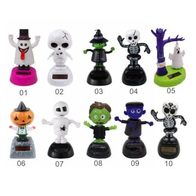 1x Solar-Wackelfigur für Halloween - Schüttelkopf-Auto-Deko mit Solarenergie - Bild 1 von 4