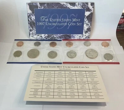 THE UNITED STATES MINT 1997 UNCIRCULATED COIN SET - Image 1 of 4