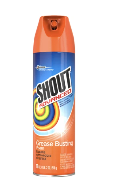 Shout! Factory Advanced 18oz Grease Stain Removing Foam
