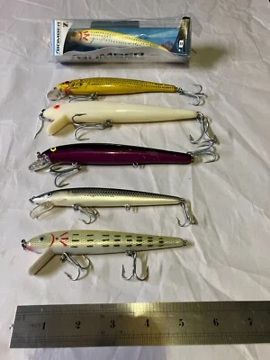 Saltwater Fishing Lures (6) Vintage Factory Bombers Excellent Condition - Image 1 of 2
