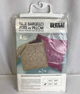 Bernat Vintage Kit True Bargello Create A Pillow Or Tote Cream Beige Brown #5014 - Picture 1 of 14