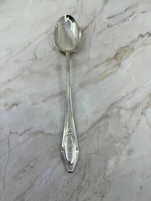 Cuchara larga vintage de 12,75 pulgadas con placa de plata B.T 169,5 gramos hecha en Sheffield Foto 1 de 4