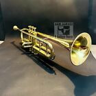 Polished Brass Trumpet Military Antique Musical Instrument Vintage Bugle 3 Valv