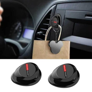 2x Black Car Grocery Purse Bag Hooks Adhesive For Honda Nissan Subaru For Tesla - Bild 1 von 8
