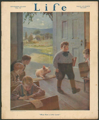 Life Magazine September 30 1920 Rolls-Royce Ad~Prohibition~Charles Dana Gibson - Image 1 of 4