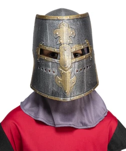 Knights Helmet Roman Guard Kids Fancy Dress Hat Medieval Boys Girls - Picture 1 of 2