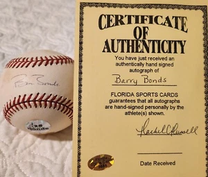 Barry Bonds SF Giants Signed, Autographed Baseball Steiner Bonds FSC Holos COA - Picture 1 of 4