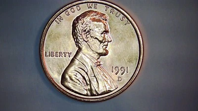 1991d Red BU Lincoln Penny Major DDR Errors reference FS-801 Cherrypickers Guide - Image 1 of 4