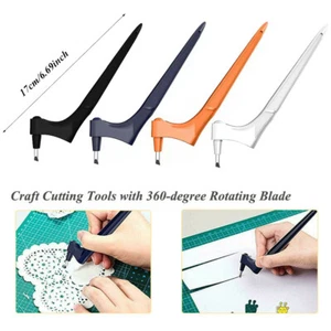 Knife Blade Cutter Portable Non-Slip Handle Arts Craft Knives Cutting Tool Gyro - Picture 1 of 17