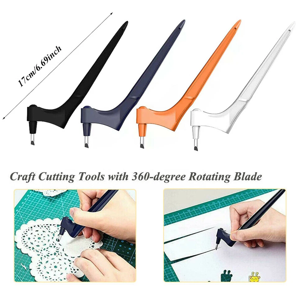 Knife Blade Cutter Portable Non-Slip Handle Arts Craft Knives Cutting Tool Gyro