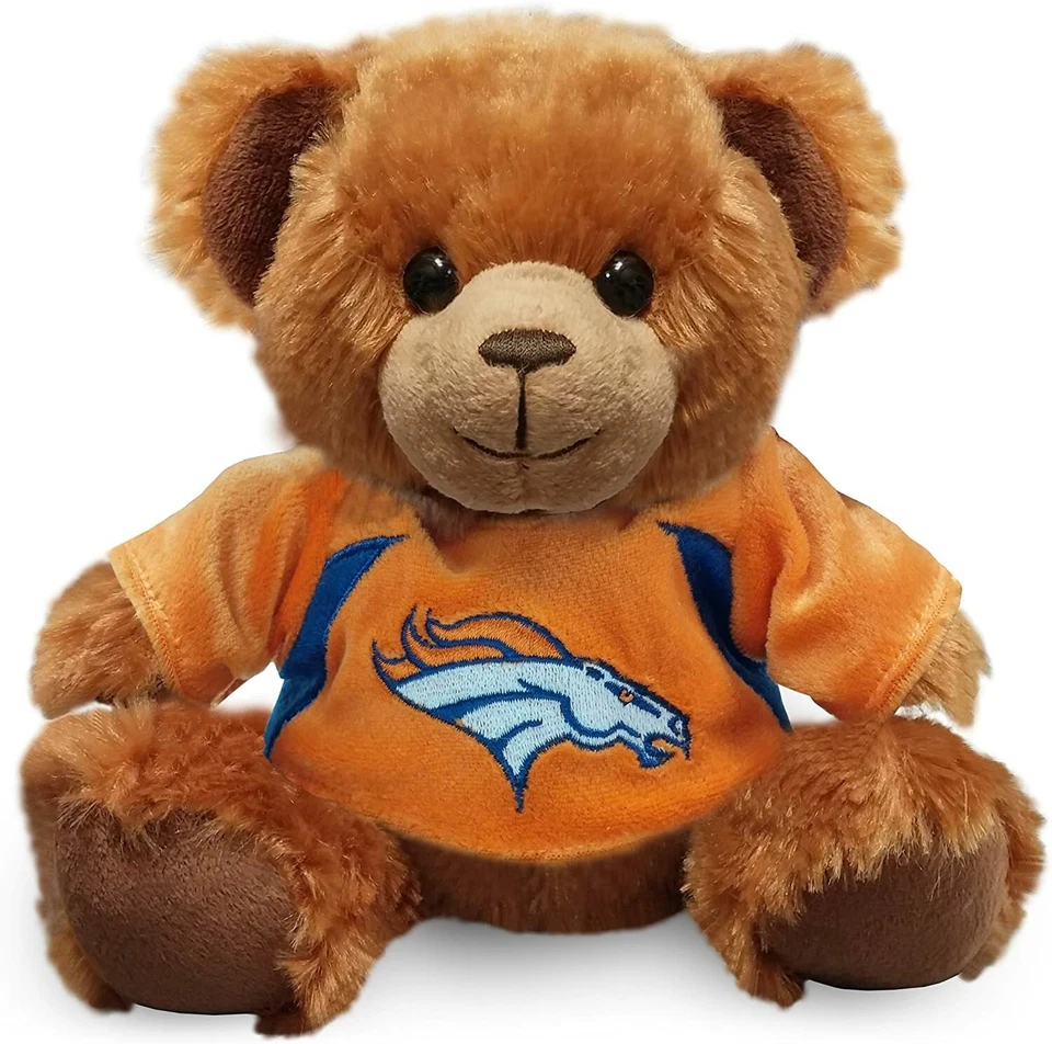 Camiseta de fútbol americano de los Denver Broncos NFL de 7,5" de oso de peluche coleccionable para siempre Foto 1 de 1