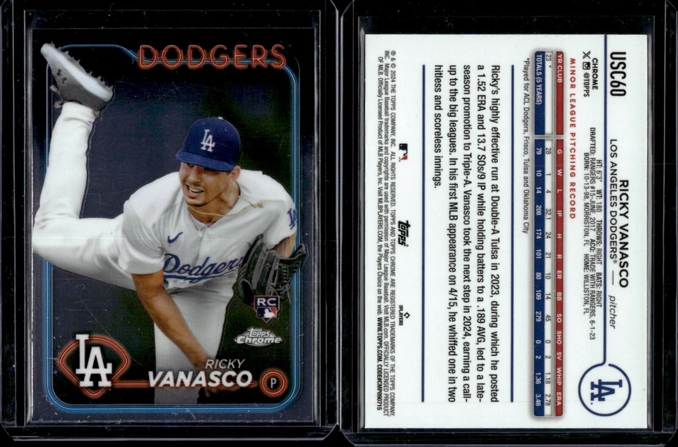 2024 Topps Chrome Update Rookie Base #USC60 Ricky Vanasco - Image 1 of 1