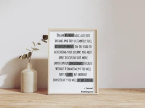 Ispirational Denzel Washington citazione, poster motivazionale stampa wall art obiettivi - Foto 1 di 22