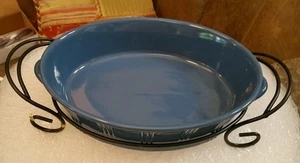 CERAMIC BAKING DISH CATERING TEMPTATION  NOUVELLE 2.5 QT RACK STORAGE LID COOK - Picture 1 of 5