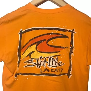 Salt Life "Live Salty" kurzärmliges Angelausrüstung T-Shirt Gr. Large orange guter Zustand! - Bild 1 von 5