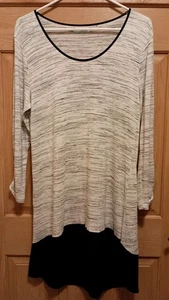 Maurices Dress Tissue Tunic Soft High Low Rouched Sleeves Heather Gray Women's L - Bild 1 von 8