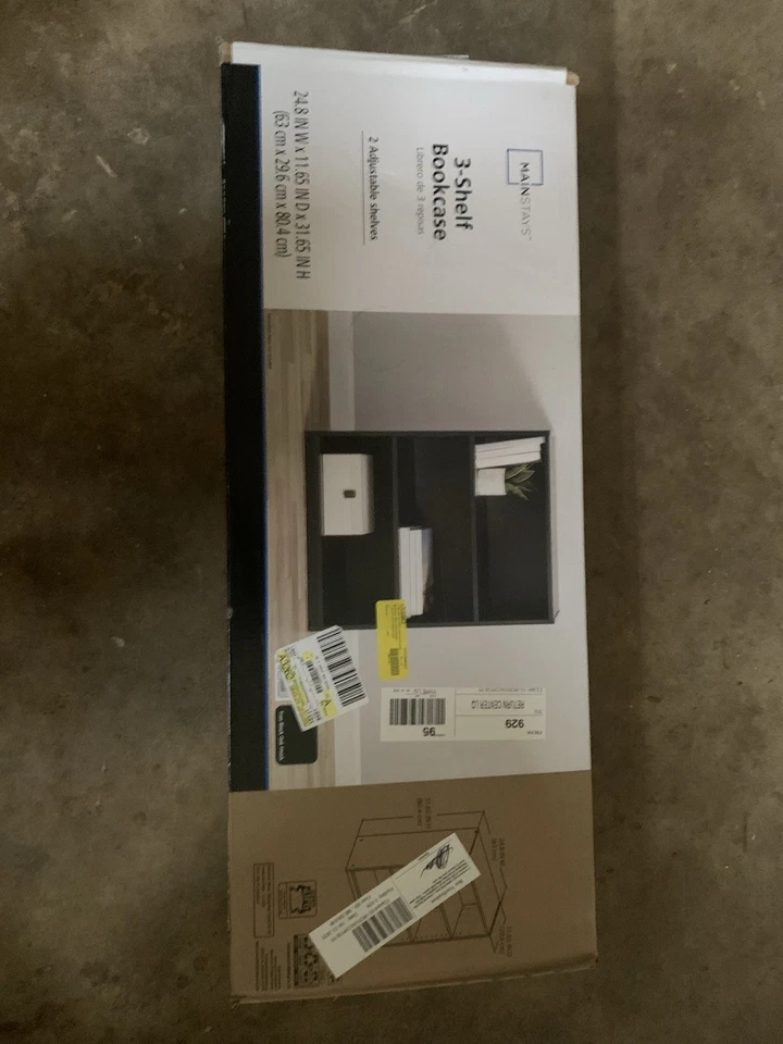 Librería Mainstays de 3 estantes con estantes ajustables, verdadero roble negro envío gratuito Foto 1 de 1