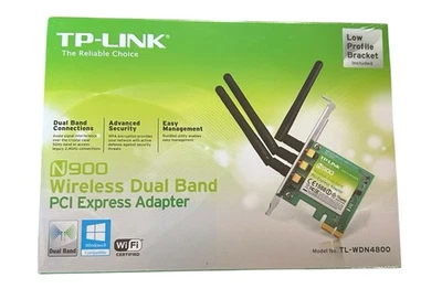 TP-Link N900 Wireless Dual Band PCI Express Adapter TL-WDN4800 NEW Sealed in Box - Image 1 of 4