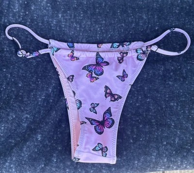 Parte inferior de bikini rosa mariposa junto al mar boutique zorro blanco nuevo sin etiquetas - pequeña Foto 1 de 4