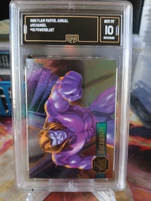 Archangel #16 Powerblast 1995 Flair Marvel Annual GMA 10 Gem Mint - Image 1 of 2