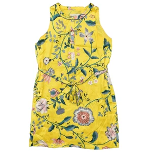 Loft Damen Gr. S Etuikleid geblümt gelb knielang Freizeit Polyester - Bild 1 von 8