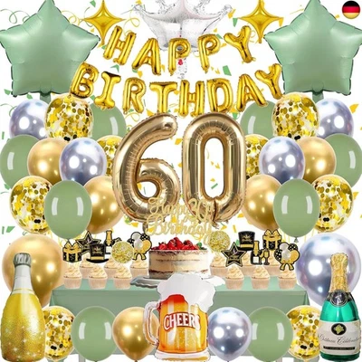 Zaztytoy 60 Geburtstag Deko Set für Mann & Frau ? 55 Teile Komplettes  - Bild 1 von 4