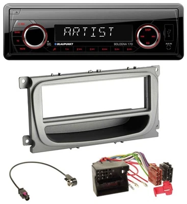 Blaupunkt SD USB 1DIN MP3 AUX Autoradio für Ford Focus Galaxy C-Max ab 2007 silb - Bild 1 von 4
