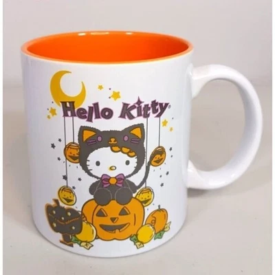 Hello Kitty Sanrio Halloween Pumpkin Ceramic Coffee Tea Mug NWOT - Изображение 1 из 4