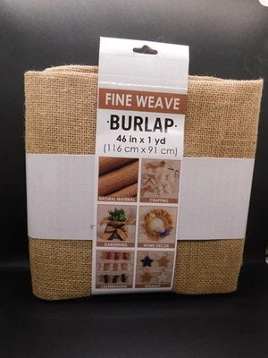 Arpillera de tejido fino 46 pulgadas x 1 yarda 100 % yute natural Foto 1 de 2