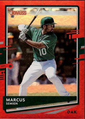 2020 Donruss Marcus Semien #92 Holo Red Oakland Athletics A3 - Image 1 of 2