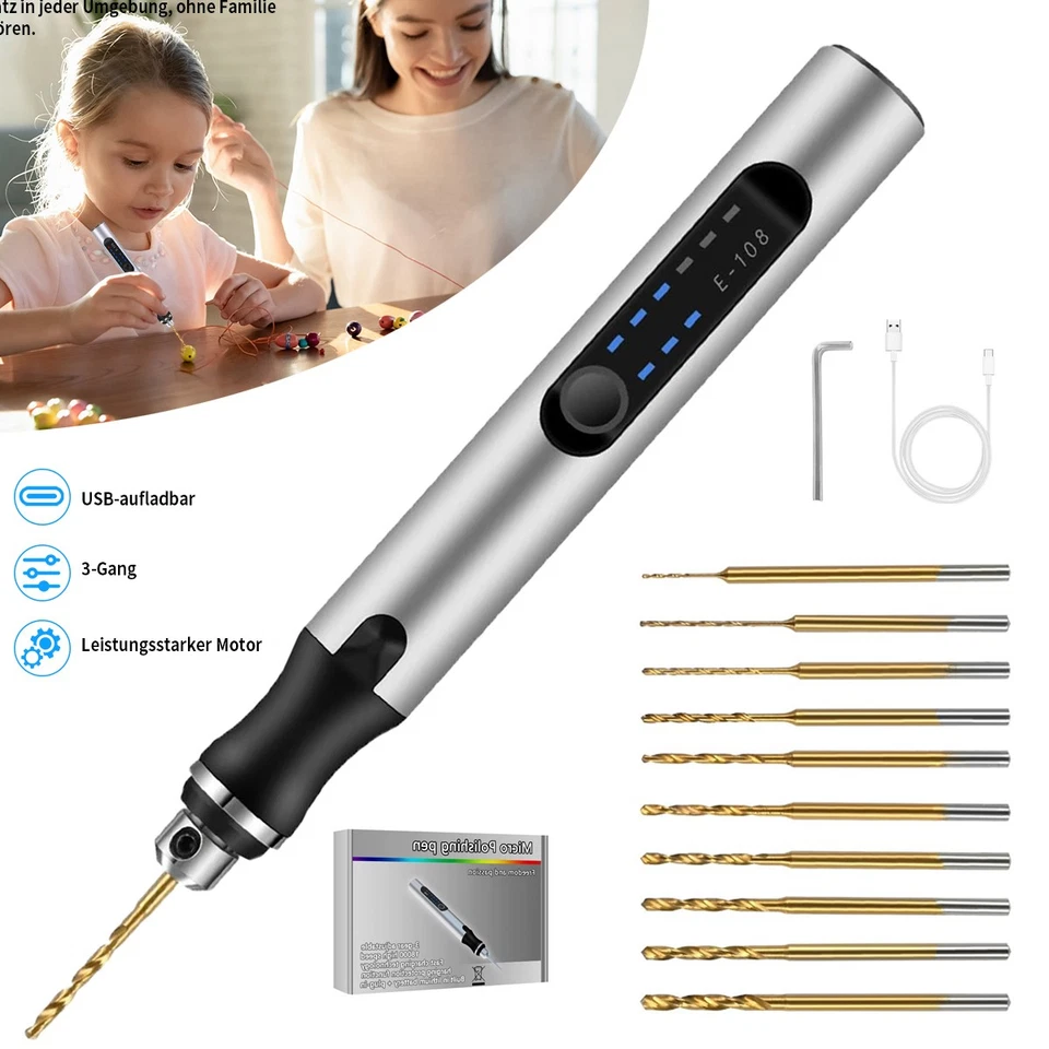 Mini Akkuschrauber Klein Akku-Bohrschrauber Bohrmaschine Multischrauber Set - Bild 1 von 4