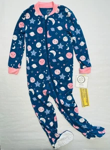 Nuevo con etiquetas Pijama para dormir Little Me Space con patas de bambú para niñas pequeñas 24 m luna azul $24 - Imagen 1 de 5