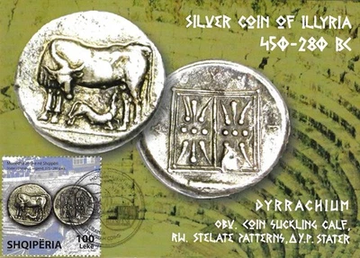 ALBANIA 2024 - CARTE MAXIMUM POSTCARD - COIN OF ILLYRIA - Image 1 of 2