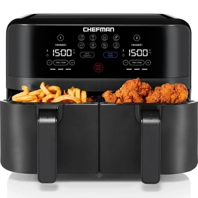 Chefman 9 Quart Dual Air Fryer with Two Baskets with One-Touch Digital Controls - Image 1 of 4