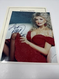 DOLLY PARTON Autographed 8 x 10 Hand Signed Photo COA Vintage Big Hair Red Dress - Picture 1 of 6