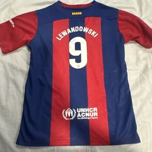 CAMISETA LOCAL FC BARCELONA LEWANDOWSKI #9 2023/24 - Talla Juvenil Mediana (US 30) - Imagen 1 de 10