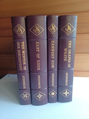John Steinbeck Easton Press 4 Volume Leatherbound Collector's Set Foto 1 de 4