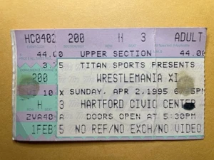 WWF WrestleMania XI 1995 Ticket Stub Diesel vs HBK WWE Vintage Hartford - Bild 1 von 2
