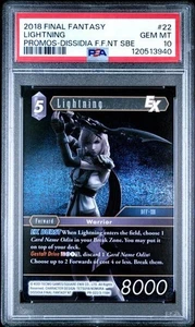 2018 Final Fantasy Promo #22 Lightning - Steelbook Disidia Final Fantasy PSA 10 - Imagen 1 de 2