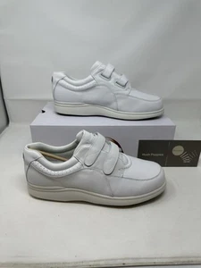 Hush Puppies Power Walker II White Leather Woman Size 12 Comfort Shoe New In Box - Picture 1 of 6