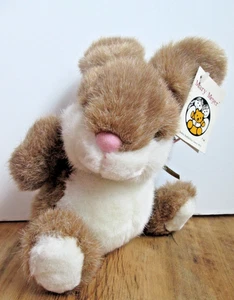 Vintage Mary Meyer braun weiß Kiesel Hase Schelm Kaninchen Plüschtier Stofftier - Bild 1 von 9