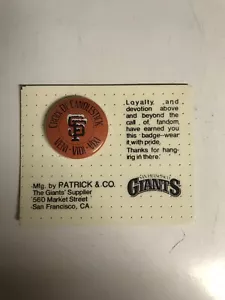 New Vintage San Francisco SF Giants Croix De Candlestick Park Pin Button Sealed - Picture 1 of 1