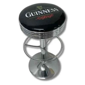 GUINNESS BAR STOOL ERGONOMIC ADJUSTABLE COMFORTABLE GREAT FOR MANCAVE - Picture 1 of 2