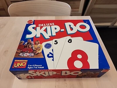 DELUXE SKIP-BO - Mattel Card Game - 1992 - Image 1 of 4