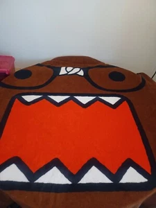 2011 Domo Kun Animation Blanket Plush Throw Brown Cartoon Big Face 56x50 - Picture 1 of 7