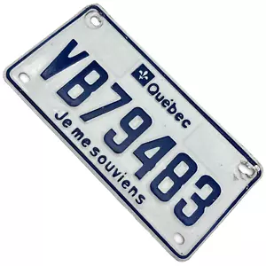 Quebec License Plate Canada VB79483 ATV Snowmobile Bike Tractor Je Me Souviens - Foto 1 di 3