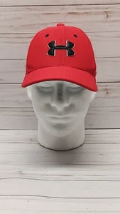 Under Armour Running Cap Hat Youth S/M Fitted Red Stretch Embroidered  - Picture 1 of 7