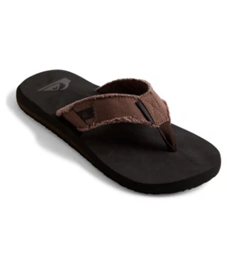 QUIKSILVER HERREN FLIP FLOPS. MONKEY ABYSS BRAUN BAUMWOLLE CANVAS STRINGSANDALE S25 - Bild 1 von 5