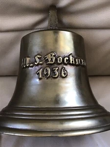 Unikat Historische Bronze Glocke MS Borkum 1936 WK2 sehr schön ca. 7,3 kg. - Bild 1 von 24