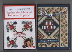 ELLY SIENKIEWICZ-Baltimore Appliqué DVD & LITTLE BROWN BIRD PROGRAMS CD-rom - Imagen 1 de 1